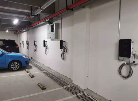 重慶7kw立柱壁掛式交流充電樁重慶萬州區(qū)恒產項目案例(圖1)