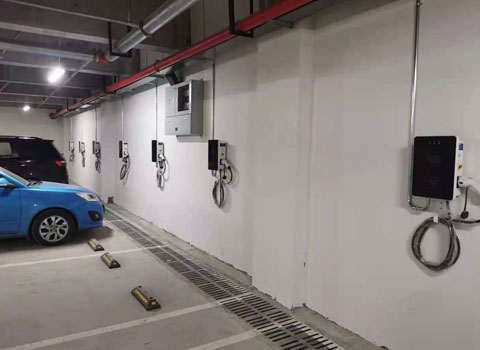 重慶7kw立柱壁掛式交流充電樁重慶萬州區(qū)恒產項目案例(圖4)